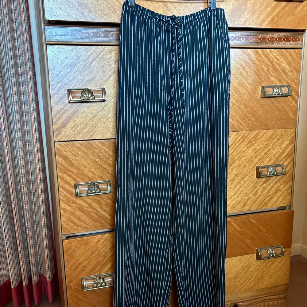 Striped cotton pants
